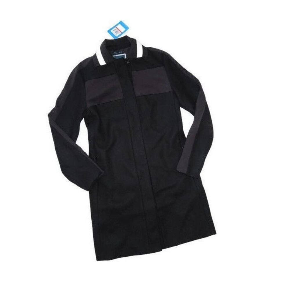UNDER ARMOUR Sportswear UAS Women's‎ Rugby Trench coat Jacket Black Wool Size XS